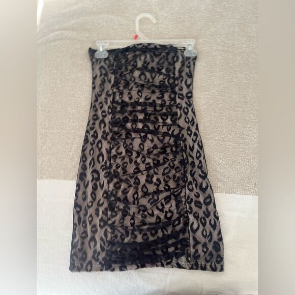 Forever 21 Strapless Cheetah Dress - Picture 3 of 4